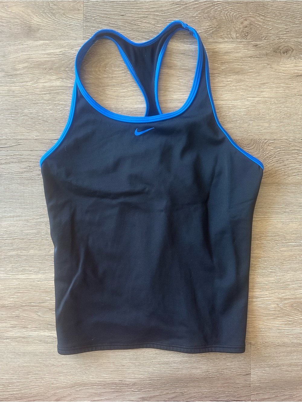 Nike Black Tank Top with Blue Trim